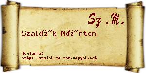 Szalók Márton névjegykártya